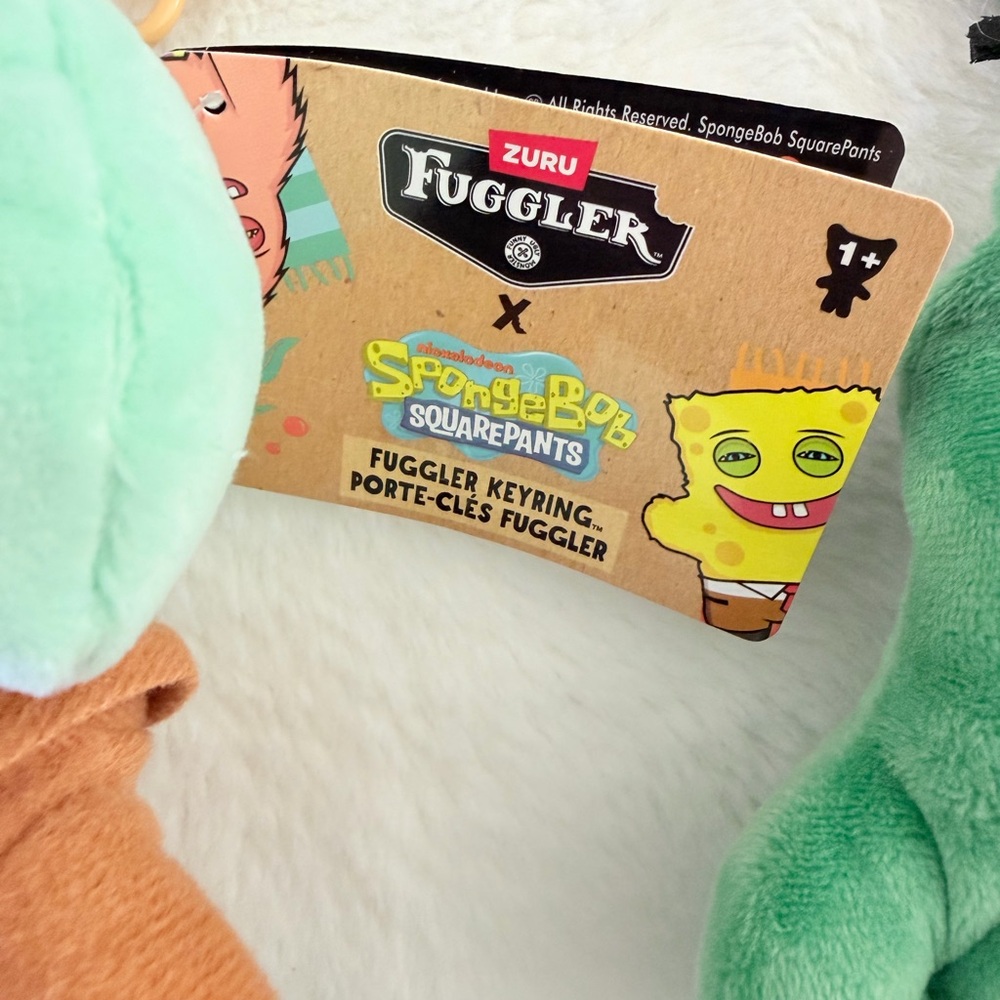 Zuru Fuggler SpongeBob Squarepants Plush Keychain Set - Squidward and Plankton - Picture 3 of 12